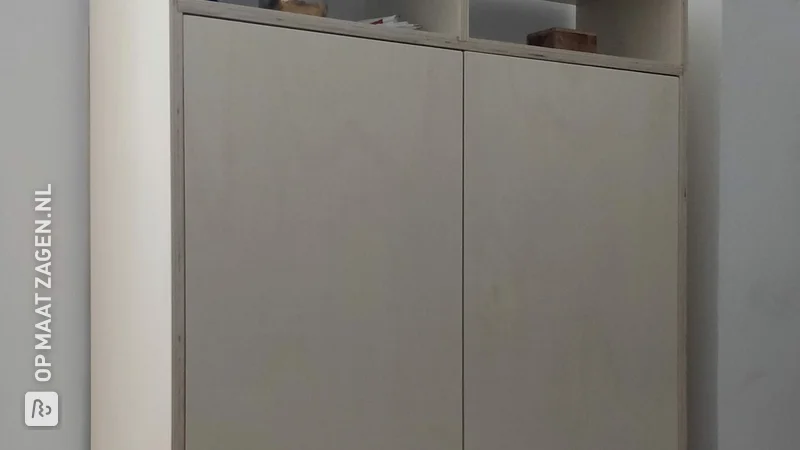 Self-made minimalist cupboard from Plywood Poplar, by Skander