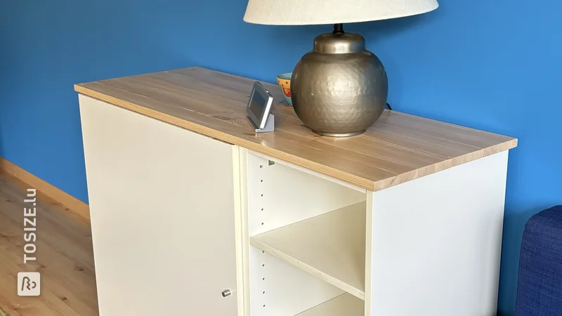 From IKEA wall cupboard to two dressers with smooth pine, by Peter