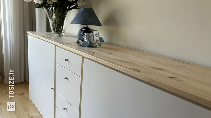 From IKEA wall cupboard to two dressers with smooth pine, by Peter