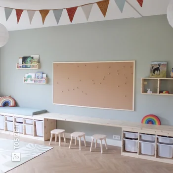 Trucco IKEA: crea una cameretta giocosa per bambini con pannelli di carpenteria in pino, di Gerrie