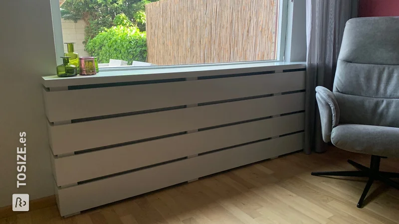 Radiator conversion with thickened windowsill, by Jeroen