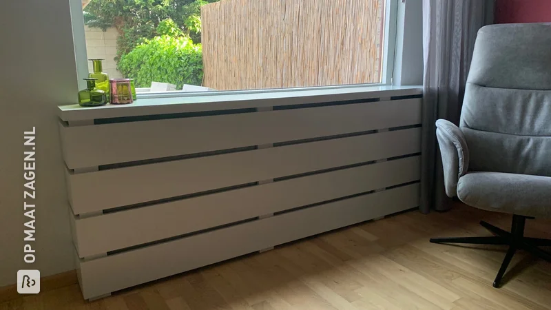 Radiator conversion with thickened windowsill, by Jeroen