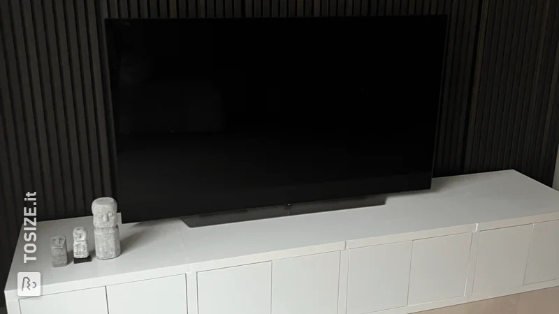 TV cabinet primed MDF