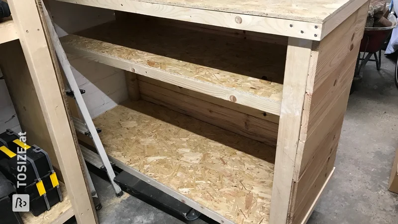 Make your own workbench from OSB on wheels, by Joy