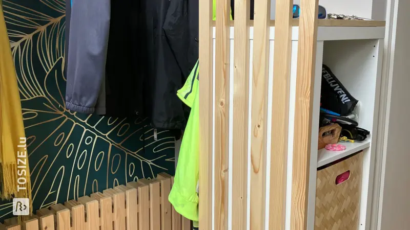 Stylish Pine Coat Rack for the Hallway, by Willemien