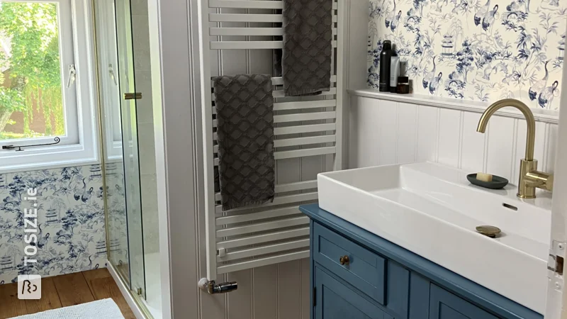 DIY Washbasin cabinet and classic bathroom cabinet doors, by Jacco