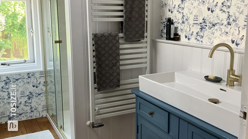 DIY Washbasin cabinet and classic cabinet doors bathroom, by Jacco