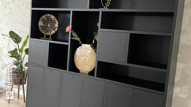 MDF chic black display cabinet, by Denise