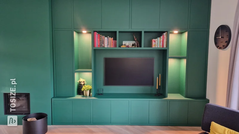 Make Your Own Racing Car Green Wall Cabinet with Recessed LED Lights, by A.