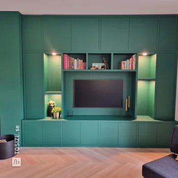 Make Your Own Racing Car Green Wall Cabinet with Recessed LED Lights, by A.