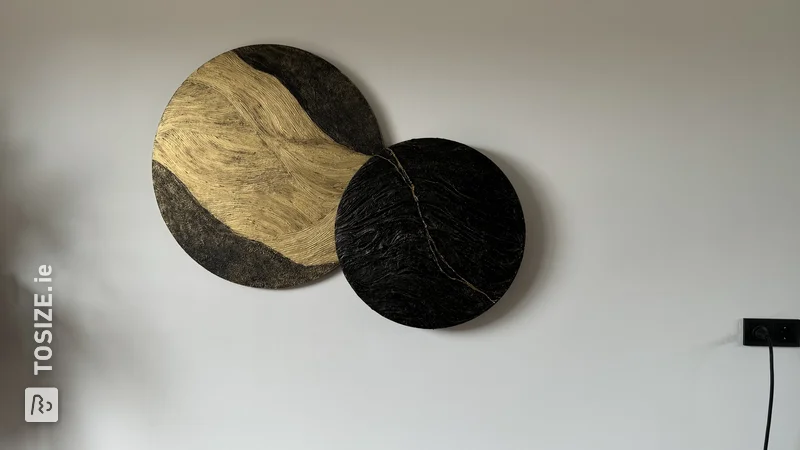Create a Chic Wall Ornament with Plaster, Acrylic and Gold Leaf, by Jen