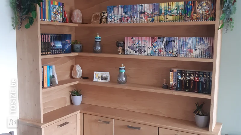 Maak je eigen boekenkast en ladekast voor een gezellige woonkamer, door Raymond