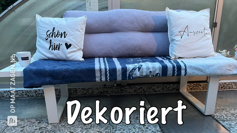 Waterdichte tuinbank met stalen poten - DIY inspiratie, door Elisa