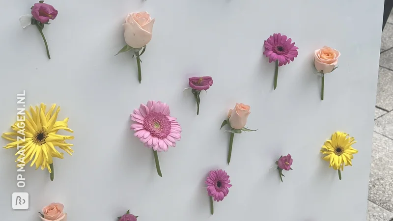 Creative bloemrijke backdrop achtergrond DIY, door Nagihan