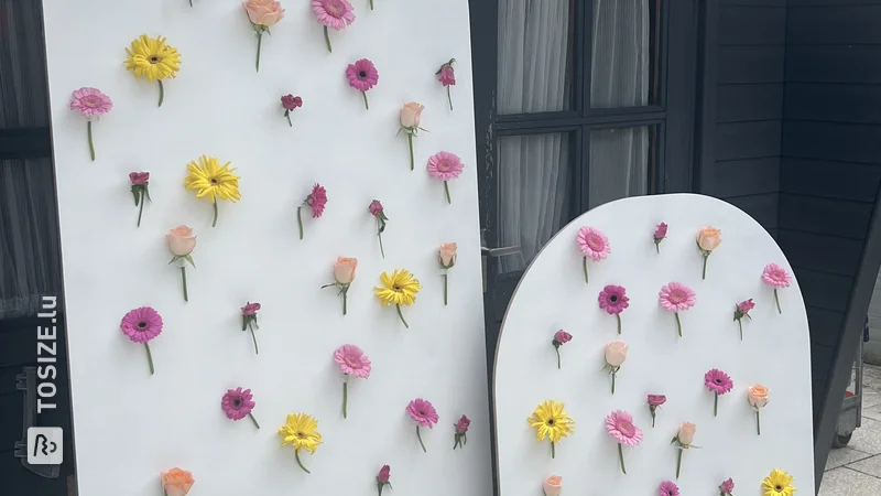 Creative flowery backdrop background DIY, by Nagihan