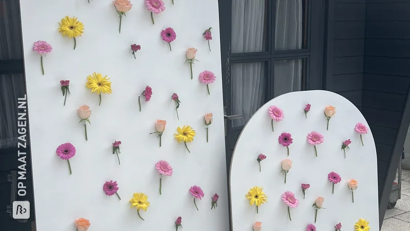Creative flowery backdrop background DIY, by Nagihan