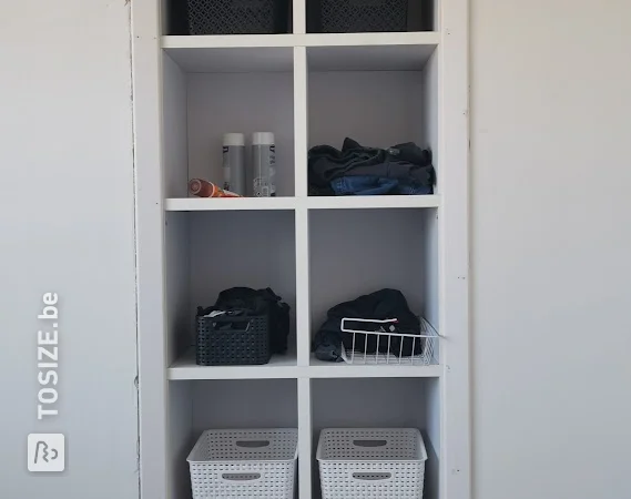 DIY Replace built-in cupboard with shelving unit, by Erik