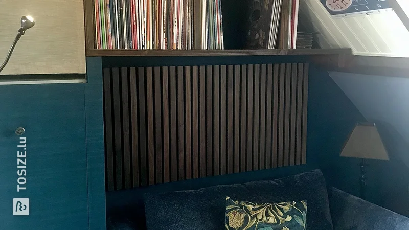 Homemade record cabinet for your music room, by Steven