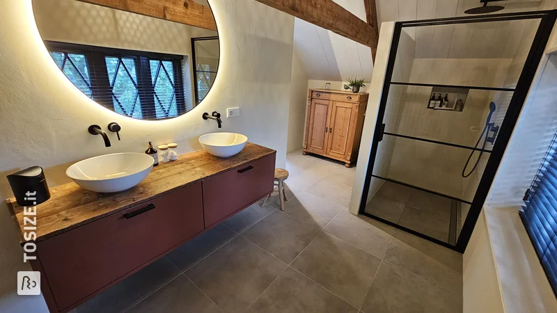 Mobili da bagno fatti in casa con MDF impermeabile, di Sander