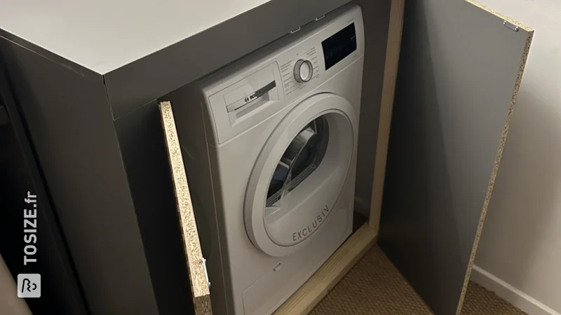 Cabinet conversion for the washing machine, by Eva