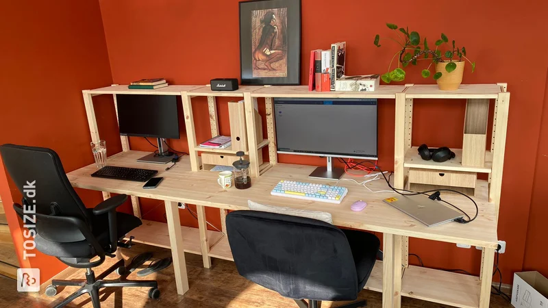 Make your own desk in your study, by Julia