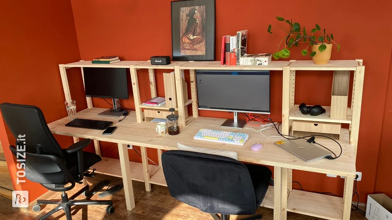 Make your own desk in your study, by Julia