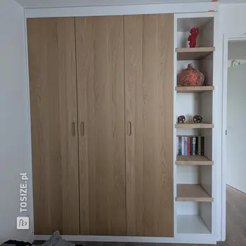 IKEA hack: A Pax basic wardrobe with MDF doors and beech panels, by Angelo