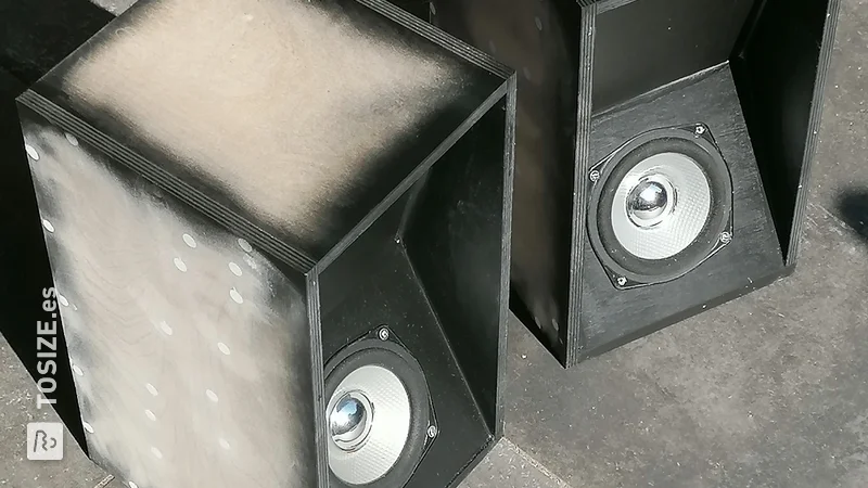 Homemade speaker cabinet for the bedroom, by Chris