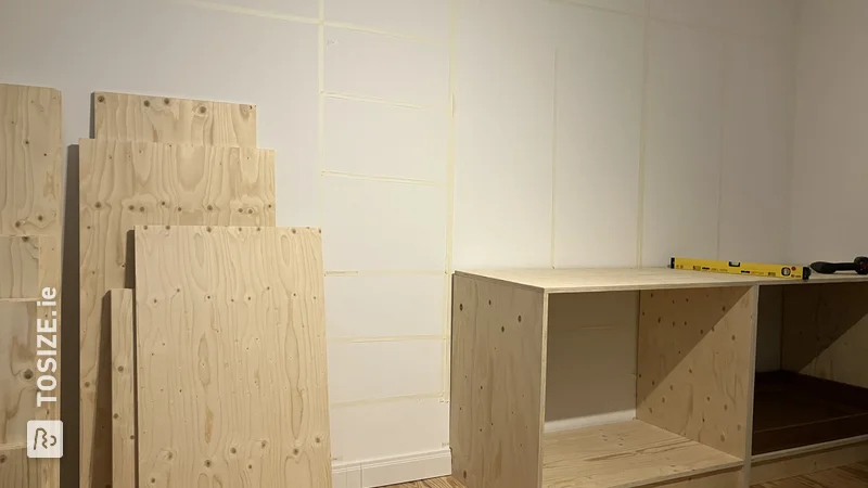 DIY desk and built-in wardrobe combination, by Christian