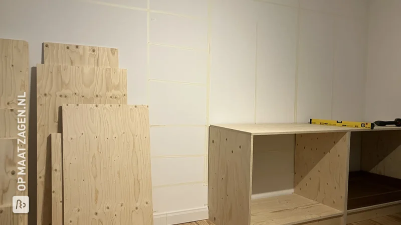 DIY desk and built-in wardrobe combination, by Christian