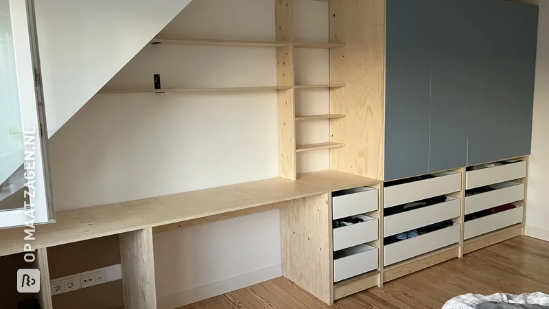 DIY-bureau en inbouwkastcombinatie, van Christian