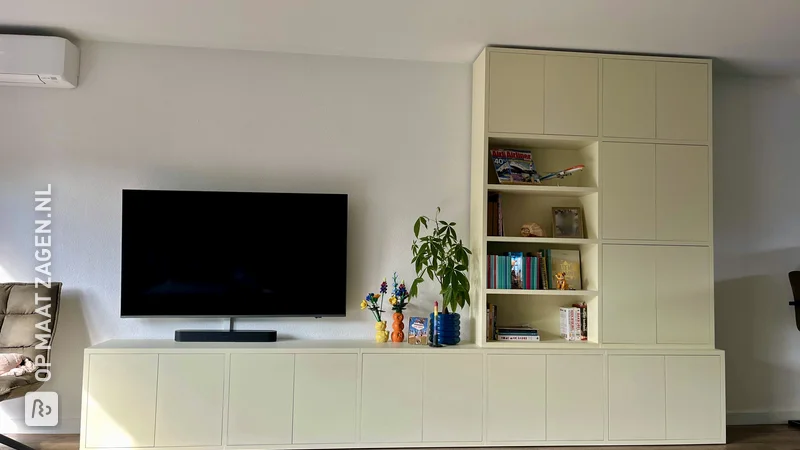 DIY Inspiration: Yellow Cabinet Wall in the Living Room, by Judith