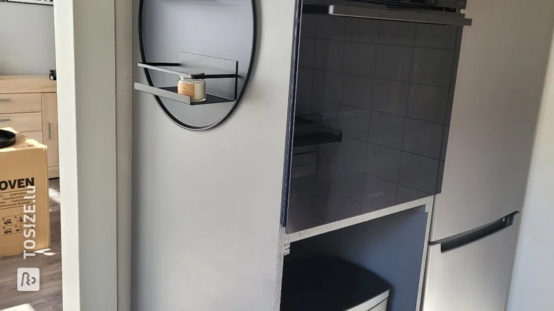 DIY einen stilvollen grauen Ofenschrank von Eric