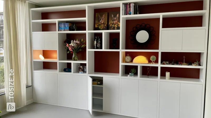 Make your own Red and White Shelving Unit for the Living Room, by Koen