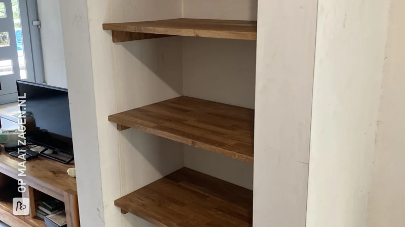 Rustic Oak Fitted Shelves Transform Your Office, by Michael