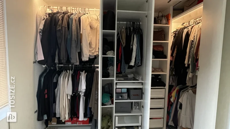 Create impressive PAX wardrobe doors up to the ceiling, by Lian