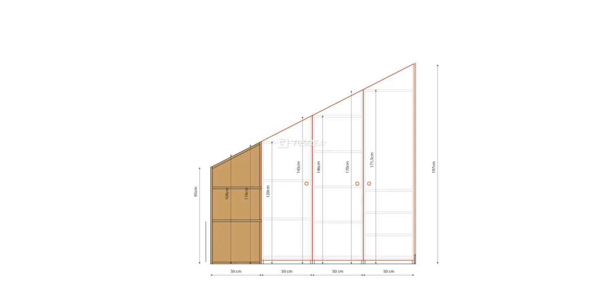 Portes d'armoires sur mesure en contreplaqué de bouleau pour toit en