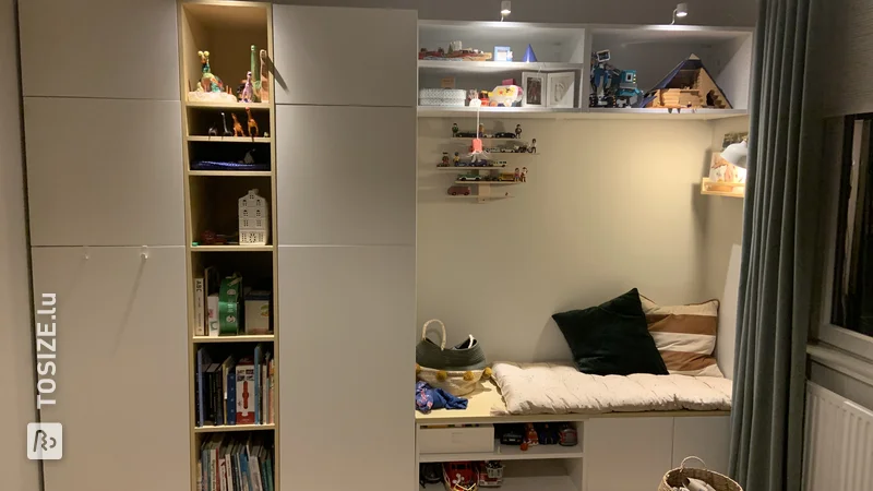 Pimpen der IKEA PLATSA Schrankwand mit individuell gesägtem Plattenmaterial von Karin