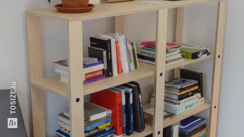 4-level bookcase in CP Birch, by Jean-Christophe