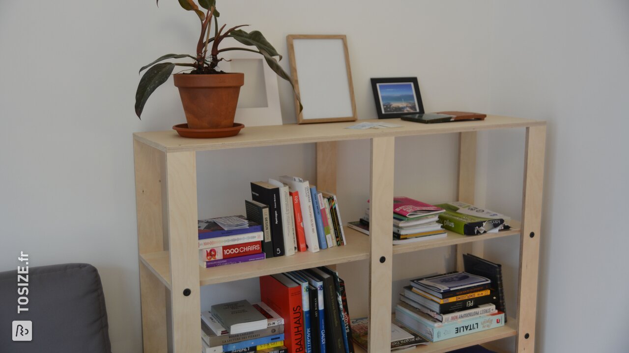 Bibliothèque 4 niveaux en CP Bouleau, par Jean-Christophe
