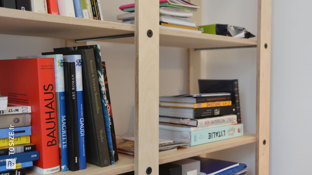 Bibliothèque 4 niveaux en CP Bouleau, par Jean-Christophe