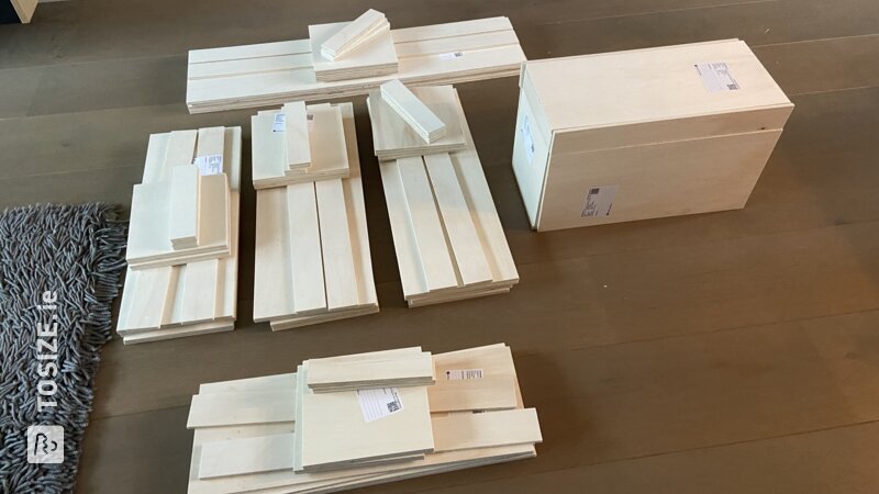 Wooden boxes for transport scale models, by Marcel