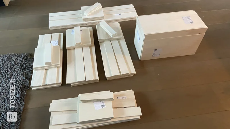 Scatole di legno per modellini in scala di trasporto, di Marcel