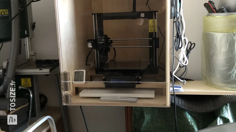 Boîtier d'imprimante 3D chauffé pour le garage (environnement froid), par Stefan
