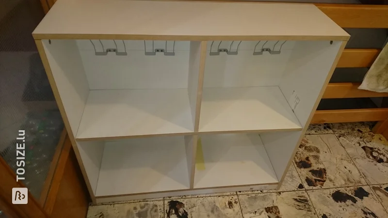 Open shoe cabinet MDF foiled, by Doris