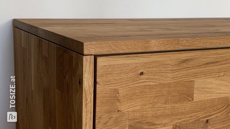 Upcycling TV - Lowboard, Eiche Rustikal Verkleidung  