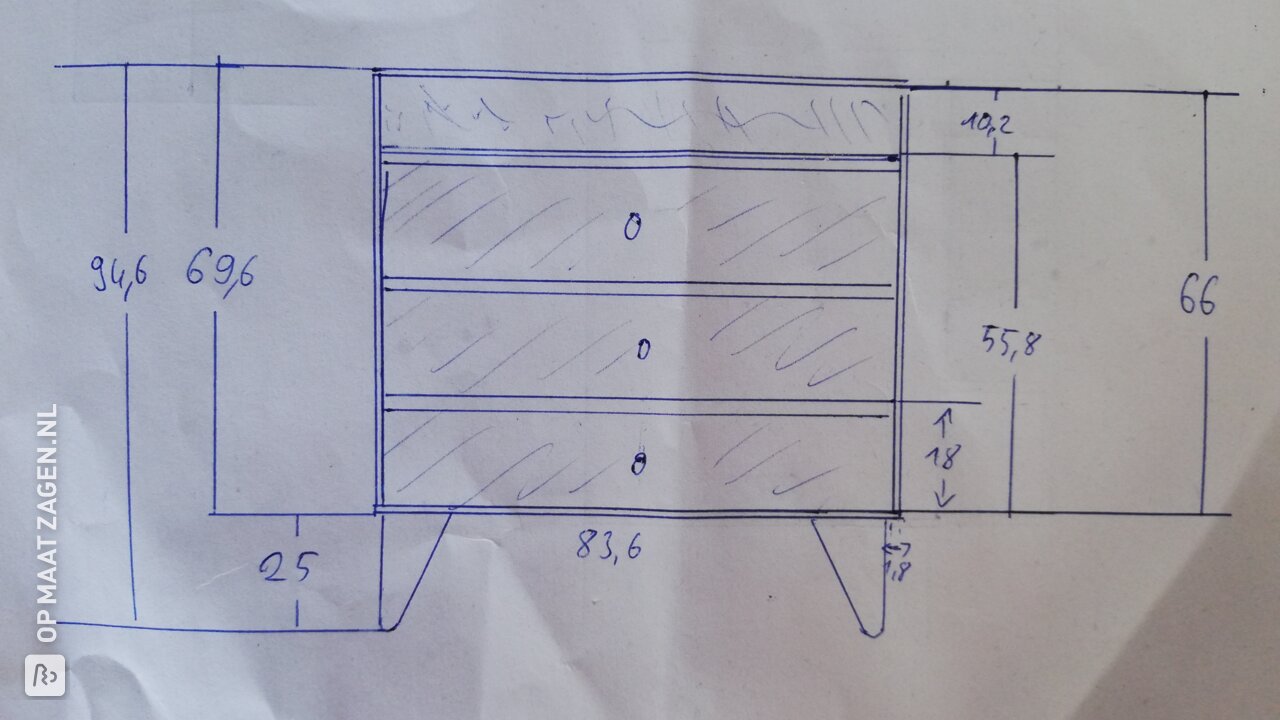 Commode op maat gemaakt, door Helena