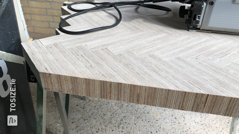 Table top for coffee table with a unique motif, by Martijn