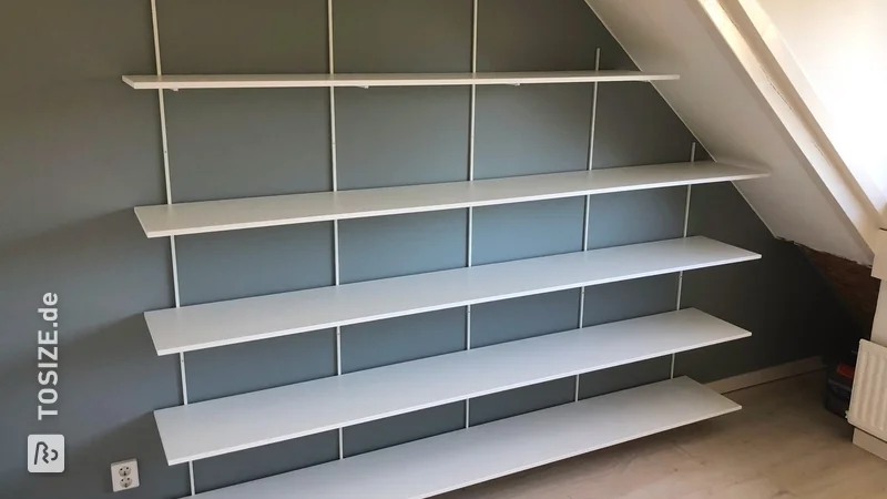 Shelving units for the attic, by Damian