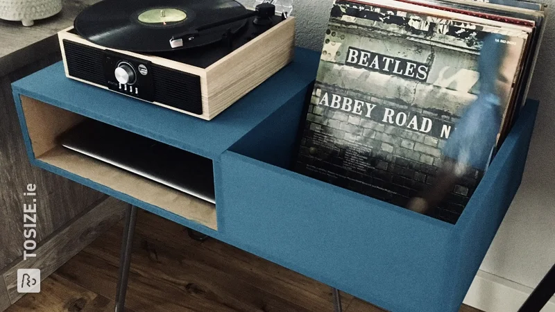 A cool retro MDF cabinet for the record player, by Ron